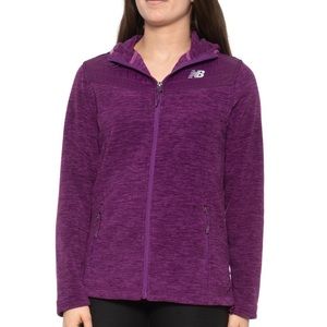 🆕 New Balance Quilted Polar Fleece Hooded Jacket purple☔️